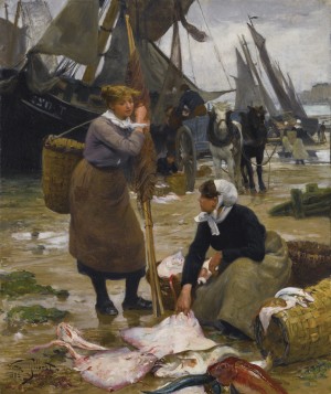The arrival of the fishing boats